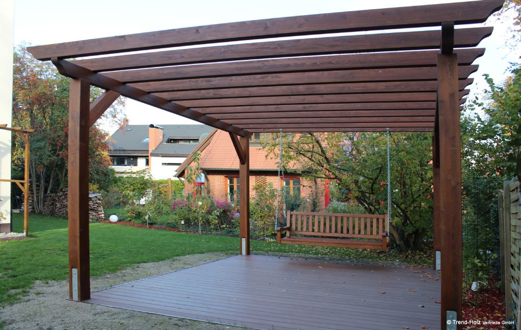 Ansicht Pergola aus Konstruktionsholz