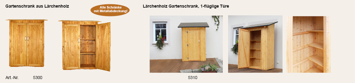 Artikelabbildung Gartenschrank aus Lärchenholz