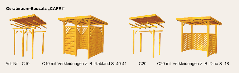 Artikelabbildungen Geräteraum Bausatz Capri