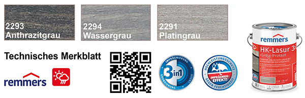 Trendholz Farben -  NEU  HK-Lasur 3in1 Grey-Protect