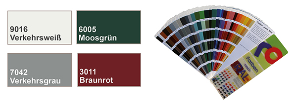TRendholz RAL-Farbtöne für deckende Farbanstriche