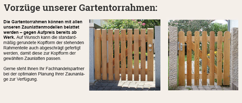 Abbildung Vorzüge Trend-Holz Gartentorrahmen