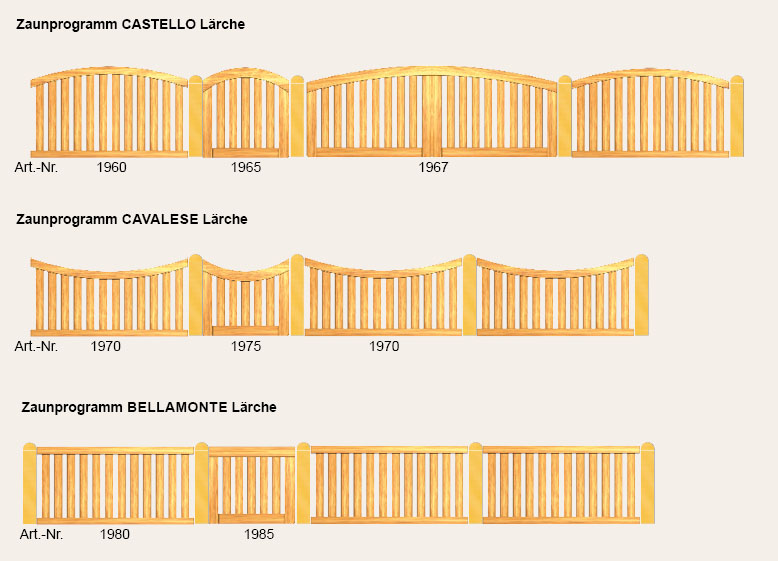 Artikelabbildung Zaunfelder Castello-Cavalese Bellamonte