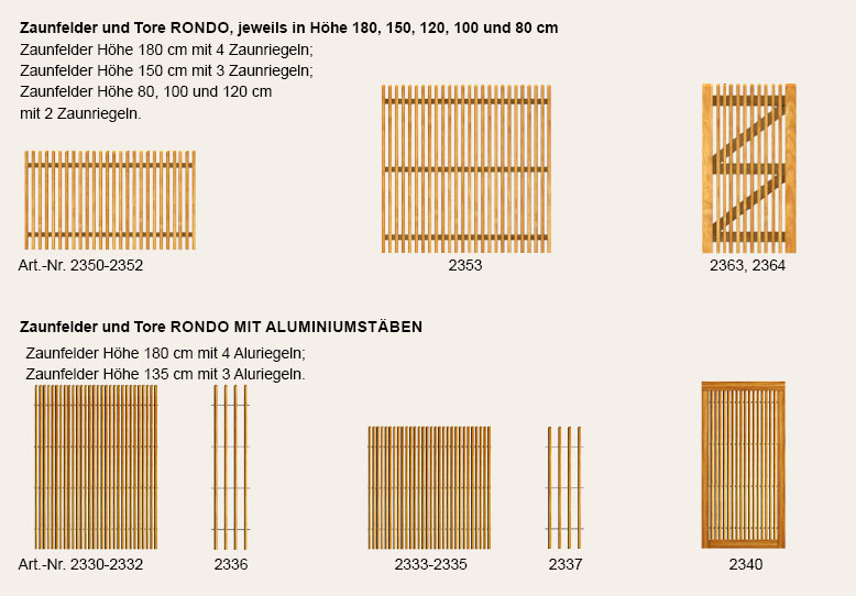 Artikelabbildung Zaunfelder Rondo