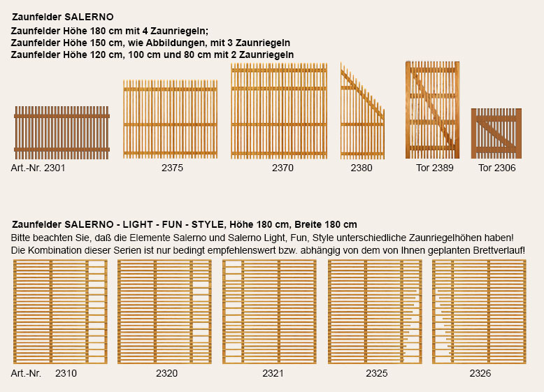 Artikelabbildung Zaunfelder Salerno