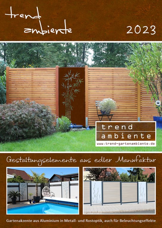 Titel Trend-Holz Gartenambiente-Flyer 2023